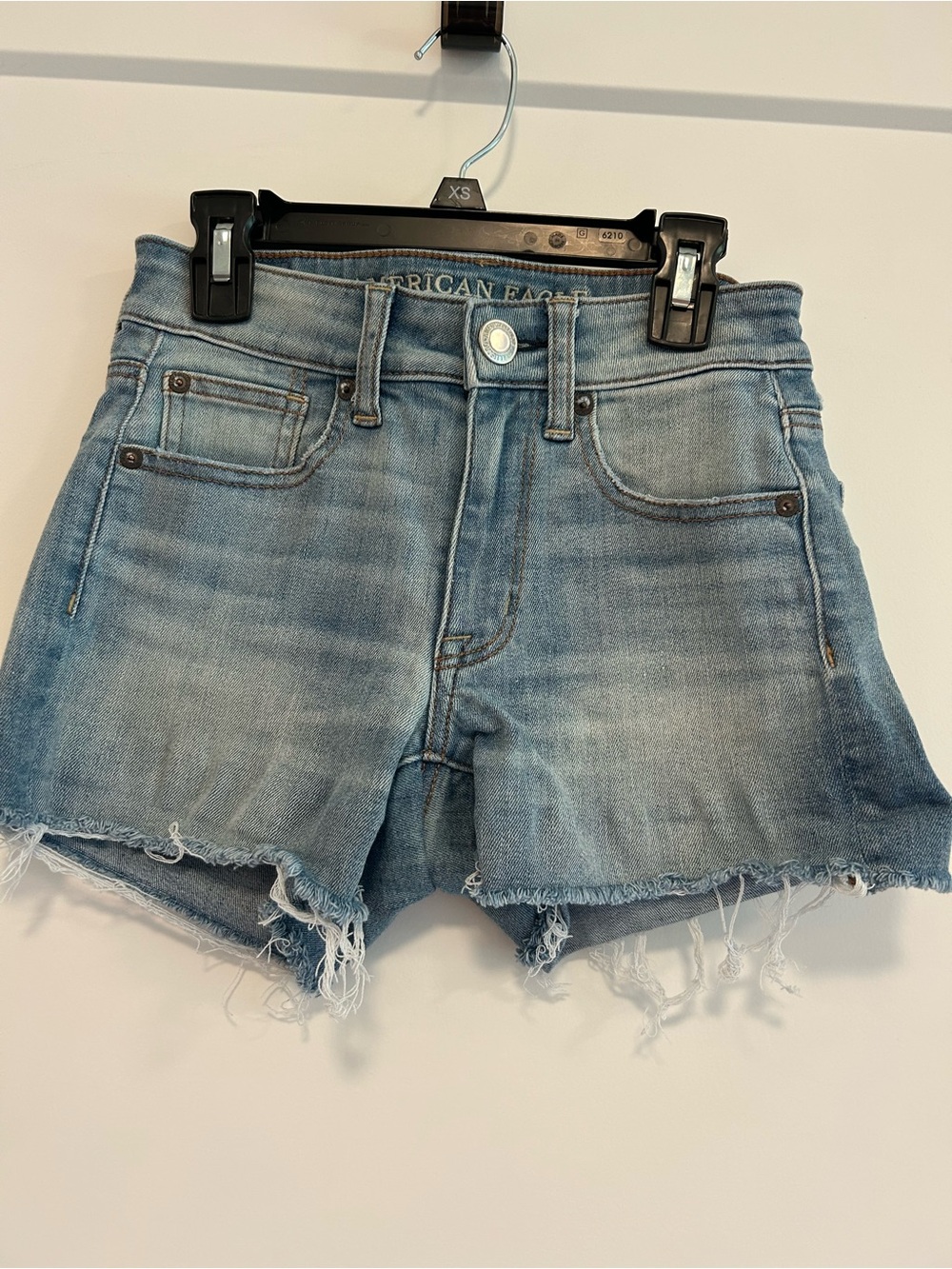 American Eagle Outfitters Light Blue Denim Cutoff Shorts Hi-Rise Shortie